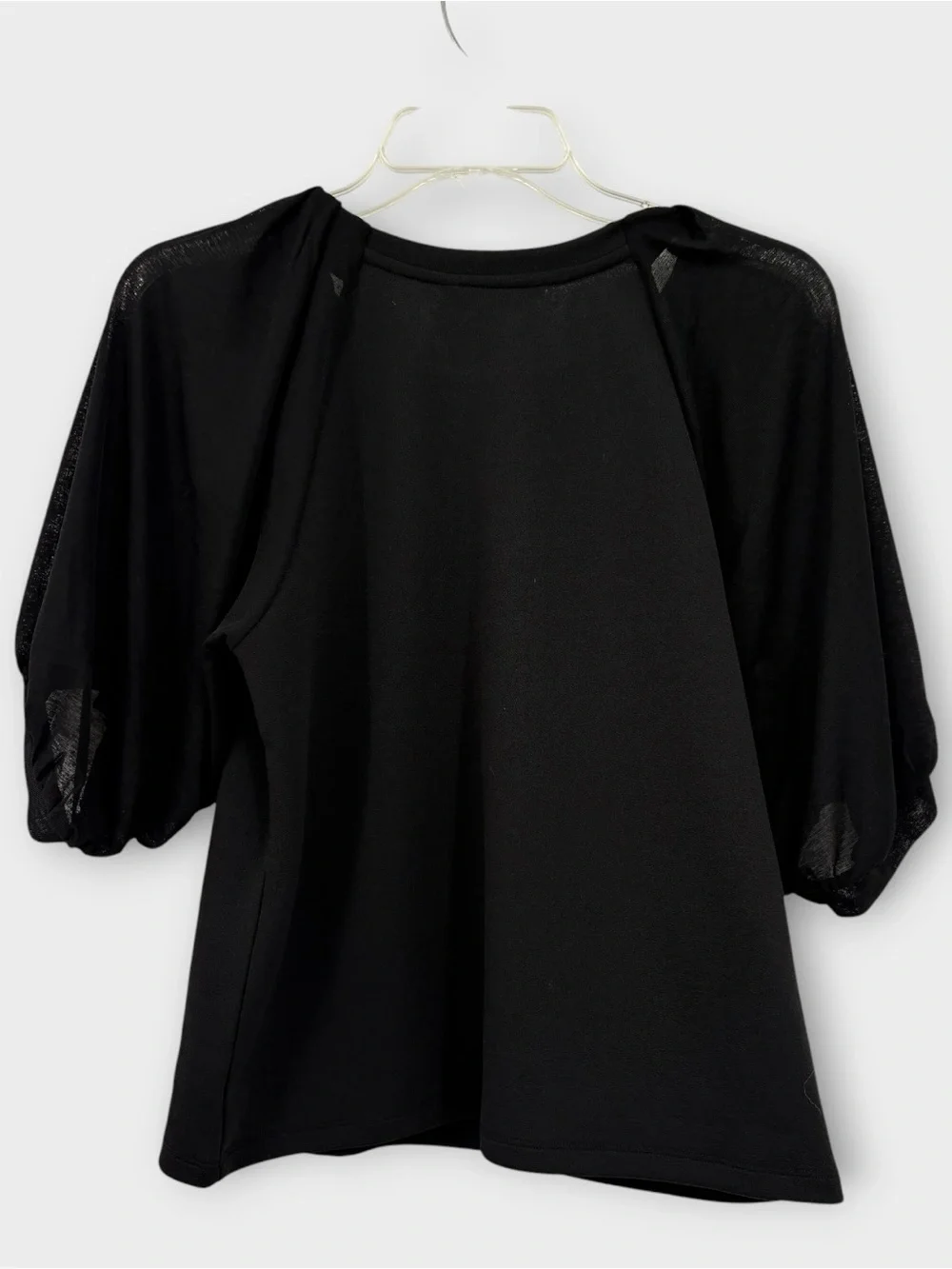 Banana Republic Black Puff Sleeve Blouse Top XS